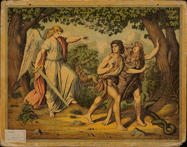 Adán y Eva expulsados del Paraíso | SURDOC