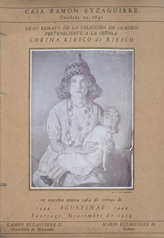 Primera imagen del registro Gran remate de la colección de cuadros perteneciente a la señora Corina Riesco de Riesco