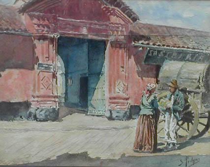 Primera imagen del registro Portón colonial, verdulero y cocinero