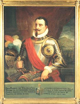 Primera imagen del registro Retrato del Gobernador Pedro de Valdivia
