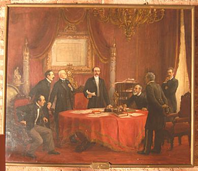 Primera imagen del registro Consejo de Ministros del Presidente Balmaceda, respaldo de la Constitución
