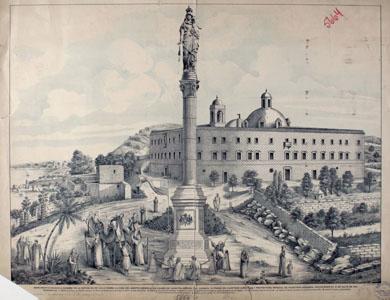 Primera imagen del registro Monumento a la Virgen del Carmen erigido a nombre de la República de Chile sobre la cima del Monte Carmelo (Lámina)