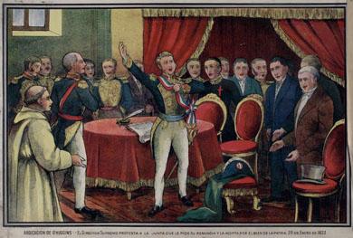 Primera imagen del registro "Abdicación de O´Higgins"