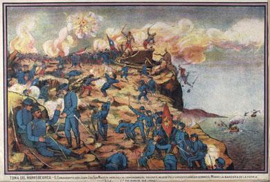 Primera imagen del registro "Toma del Morro de Arica"