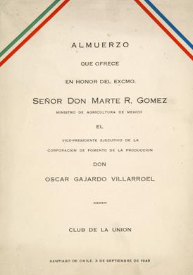 Primera imagen del registro Menú a Marte R. Gómez