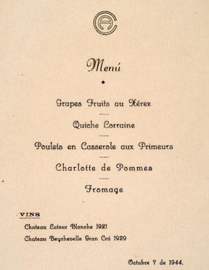Primera imagen del registro Menú de almuerzo en el Círculo de Armas