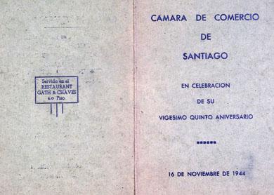 Primera imagen del registro Menú Vigésimo quinto aniversario de la Cámara de Comercio de Santiago