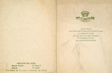 Primera imagen del registro Menú en honor a Juan Antonio Ríos