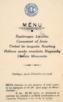 Primera imagen del registro Menú Club de la Unión Santiago.