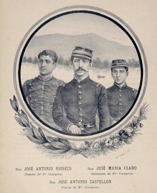Primera imagen del registro Retratos de José Antonio Rioseco,José María Claro,José Antonio Castellón- Regimiento de Concepción