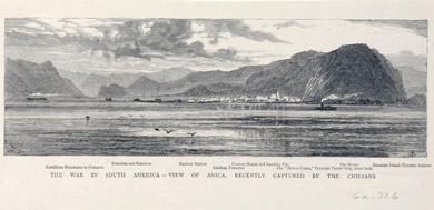 Primera imagen del registro The war in South America. View of Arica