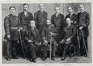 Primera imagen del registro Members of the Provisional Government at Iquique.Miembros del Gobierno Provisional en Iquique.
