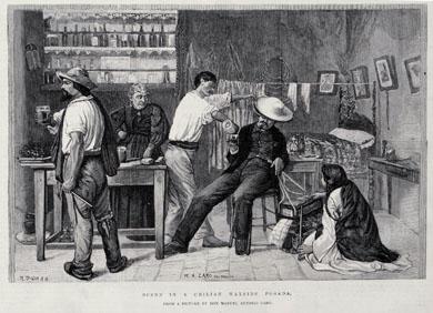 Primera imagen del registro Scene in a Chilean Wayside posada.Escena de una posada chilena.