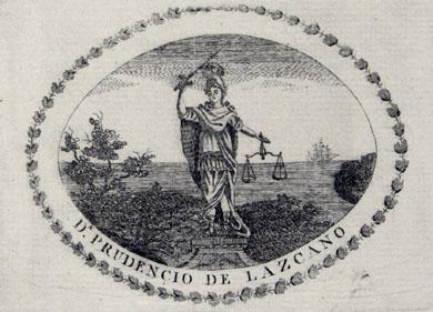Primera imagen del registro Tarjeta de Prudencio de Lazcano.