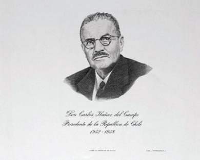 Primera imagen del registro Retrato del Presidente Carlos Ibáñez del Campo.