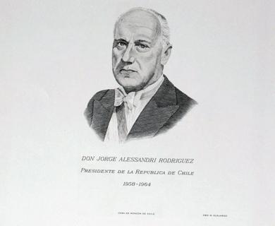 Primera imagen del registro Retrato del Presidente Jorge Alessandri Rodríguez.