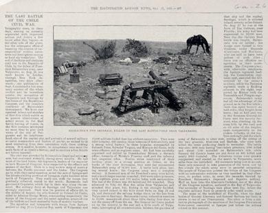 Primera imagen del registro Two of Balmaceda´s Generals killed in the battlefield near Valparaíso.