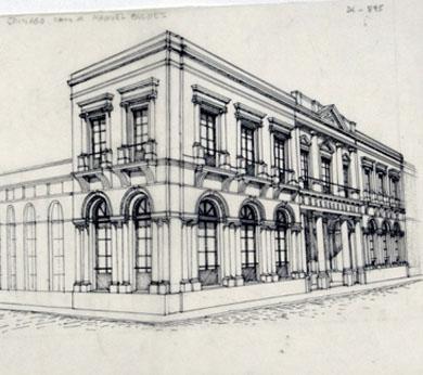 Primera imagen del registro Fachada de la casa de Manuel Bulnes-Santiago