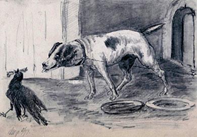 Primera imagen del registro Perro y pájaro