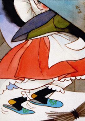 Primera imagen del registro Personaje con vestido rojo