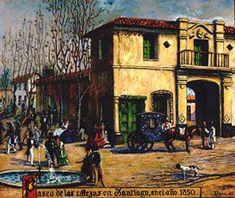 Primera imagen del registro Paseo de las Calezas en Santiago en el año 1850