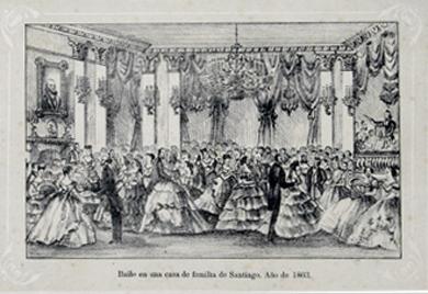 Primera imagen del registro Baile en una casa de familia de Santiago, año de 1863