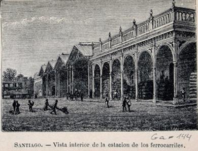 Primera imagen del registro Vista Interior de la Estación de los ferrocarriles. Santiago