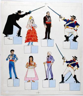 Primera imagen del registro Personajes de El zorro