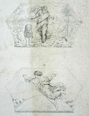 Primera imagen del registro Alegorías Bíblicas, Dios en el Paraíso / La Creación de los Astros