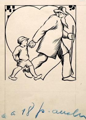 Primera imagen del registro Hombre llevando un niño de la mano