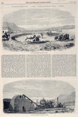 Primera imagen del registro The new threshing machine in Chile.
