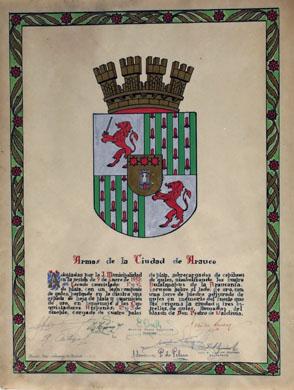 Primera imagen del registro Escudo de Armas de la ciudad de Arauco