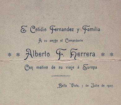 Primera imagen del registro Menú a Alberto F. Herrera