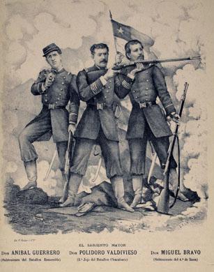 Primera imagen del registro Retratos de Polidoro Valdivieso,Aníbal Guerrero y Miguel Bravo