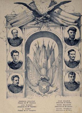 Primera imagen del registro Retratos de Federico Sullivan, Luis Wargny, A. Yuseff, Juan Gillman, Pedro Mac-Cahn, Rafael Wornald.