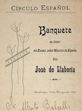 Primera imagen del registro Banquete a José de Llabería