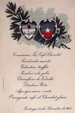 Primera imagen del registro Menú de Buffet sobre pacto limítrofe entre Chile y Argentina 1902