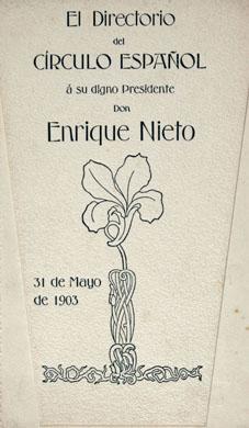 Primera imagen del registro Menú a Enrique Nieto