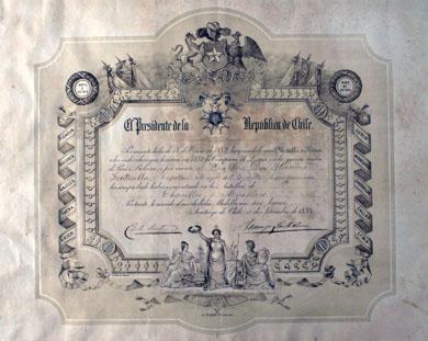 Primera imagen del registro Diploma Presidencial al Presbítero Florencio Fontecilla.