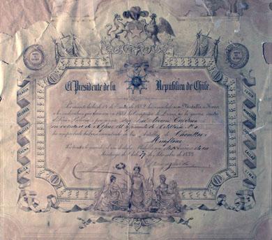 Primera imagen del registro Diploma Presidencial a José Ignacio Calderón.