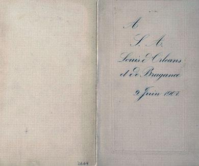 Primera imagen del registro Menú a Louis D'Órleans et de Bragance