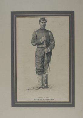 Primera imagen del registro Ejército de Chile.Sargento del Regimiento Buin.