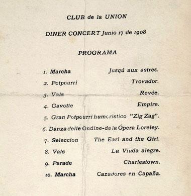 Primera imagen del registro Menú Club de la Union