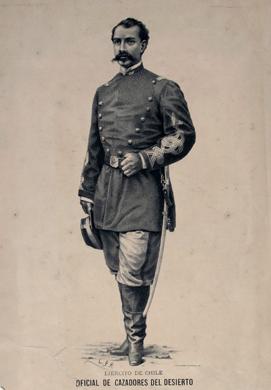 Primera imagen del registro Ejército de Chile, Oficial de Cazadores del Desierto