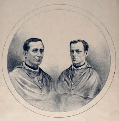 Primera imagen del registro Retrato del Padre Florencio Fontecilla y del padre Ruperto Marchant