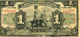 Primera imagen del registro Un boliviano