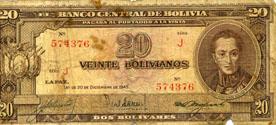 Primera imagen del registro Veinte Bolivianos