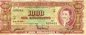 Primera imagen del registro Mil Bolivianos