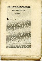 Primera imagen del registro El Corresponsal Del Imparcial Carta Segunda