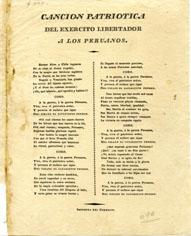 Primera imagen del registro Canción Patriótica del Ejército Libertador a los Peruanos